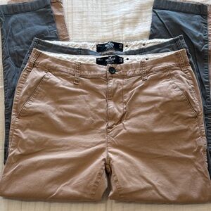 Hollister Skinny Chino epic flex Men's Casual Pants - Tan and Gray